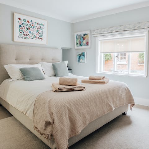 Drift off wrapped up in the comfort of your luxurious cotton sheets