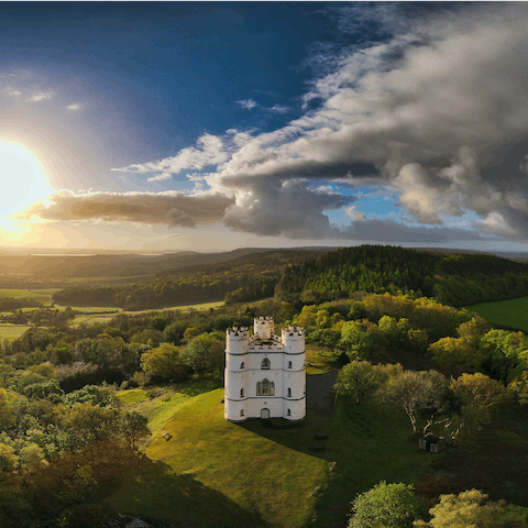 Spend an afternoon exploring the grounds of Haldon Belvedere Castle, no more than a ten-minute drive away