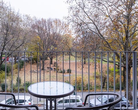Leafy views from the balcony