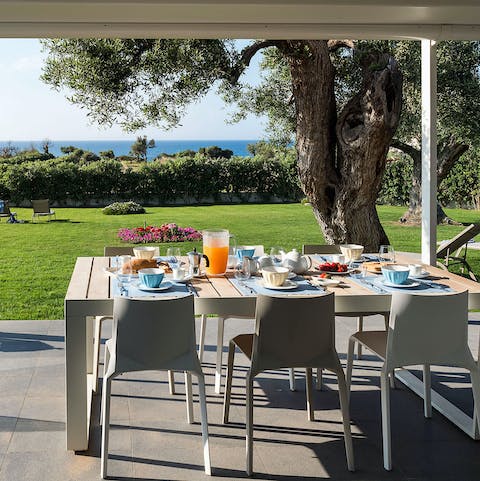 Dine alfresco on the terrace