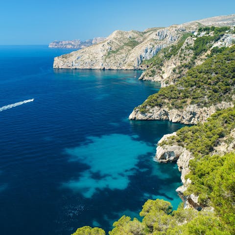 Savour the spectacular sea views from the poolside and balconies
