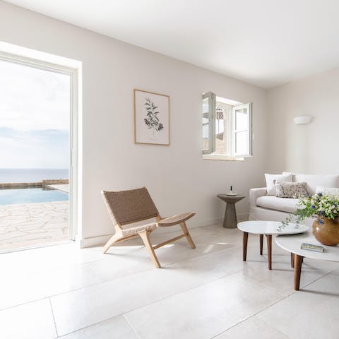 Open up the doors to the poolside patio for seamless indoor-outdoor living