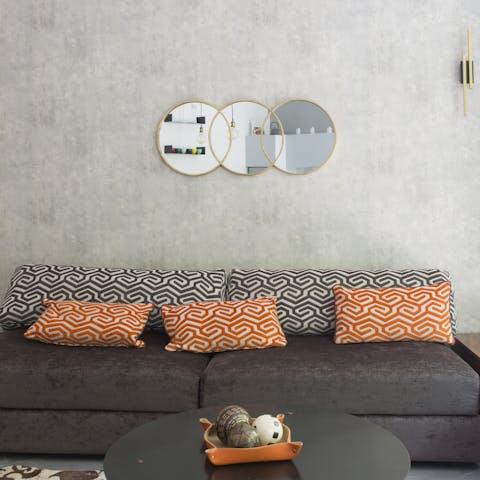 Sit back, relax and plan your itinerary in the trendy living space