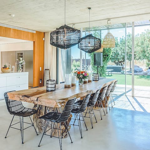 Book a private chef to whip up a feast – will you dine inside or alfresco