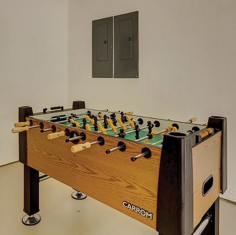 Get competitive with a foosball tournament