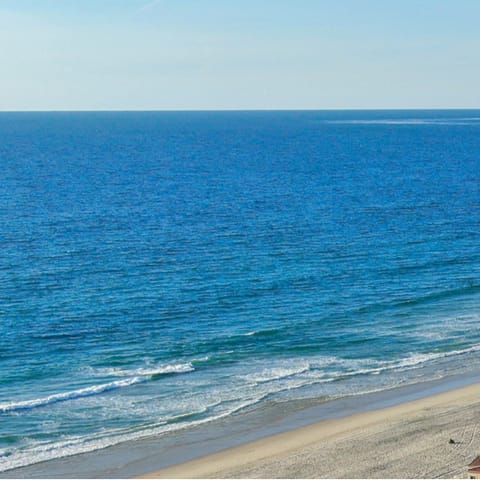 Walk less than five minutes to the beach