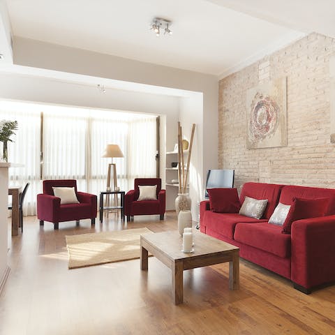 Enjoy plenty of natural light in the stylish living room
