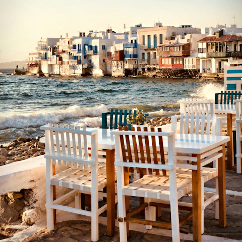 Stay a five-minute drive from Mykonos Town