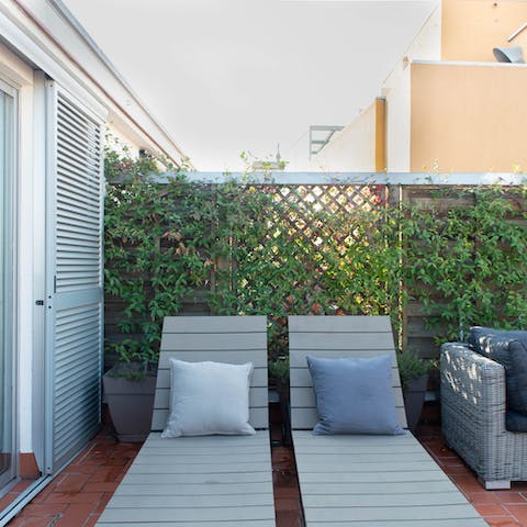 Lounge in the private terrace