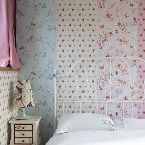 Playful printed wallpaper