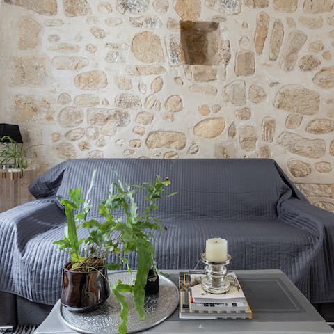 Characterful stone wall