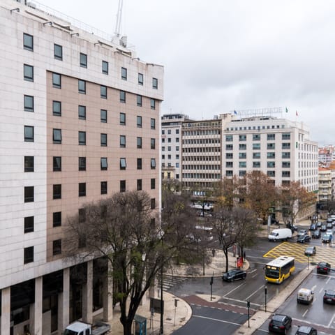 The urban view from the bedrooms