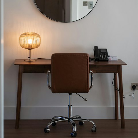 Get some work done at the dedicated desk