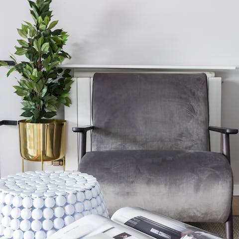 The elegant velvet chairs