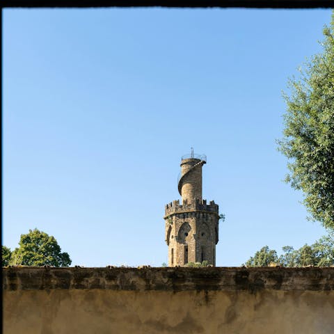 Take in the views of the Baccani Tower from the windows here