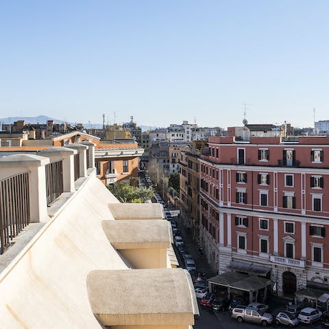 Take in picturesque views over Rome