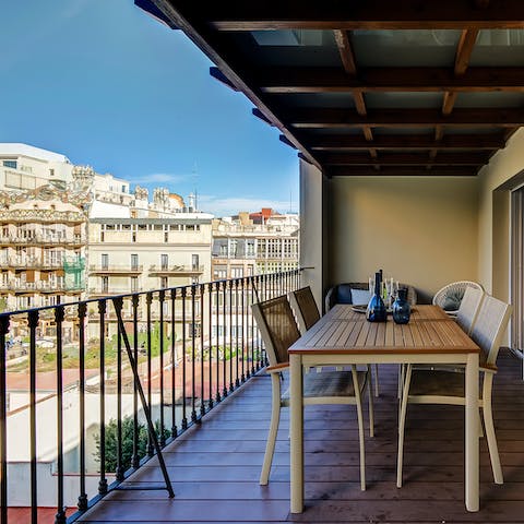 A serene private terrace