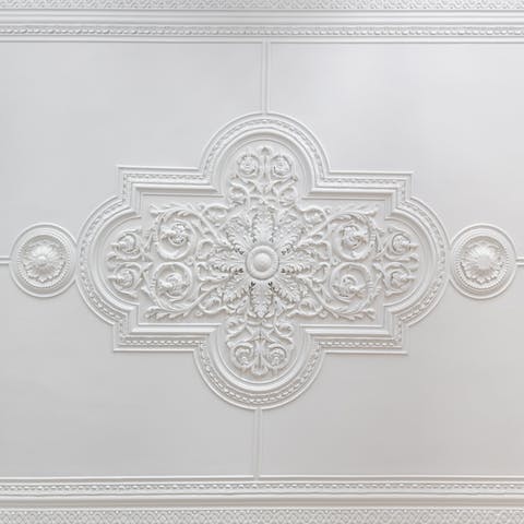 The intricate cornicing