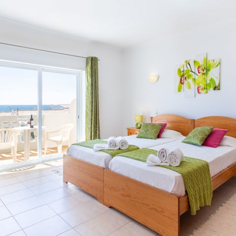 Wake up and step onto the balcony to enjoy your morning coffee in the fresh air