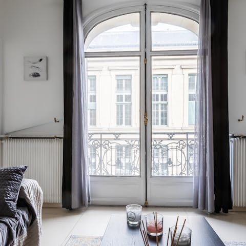 Large french windows for an airy living space
