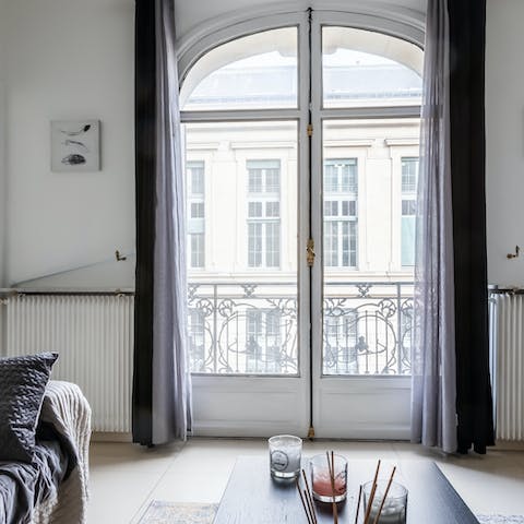 Large french windows for an airy living space