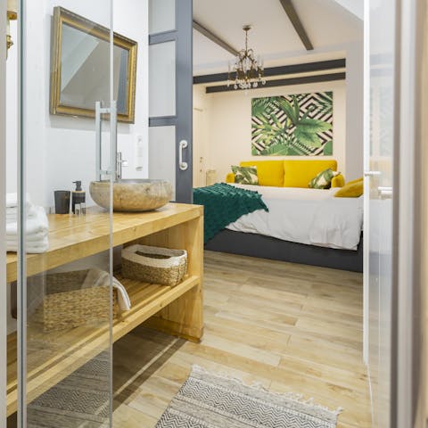 Freshen up in the innovative and minimalist ensuite bathrooms
