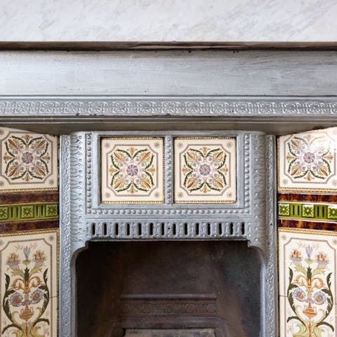 The array of fireplaces