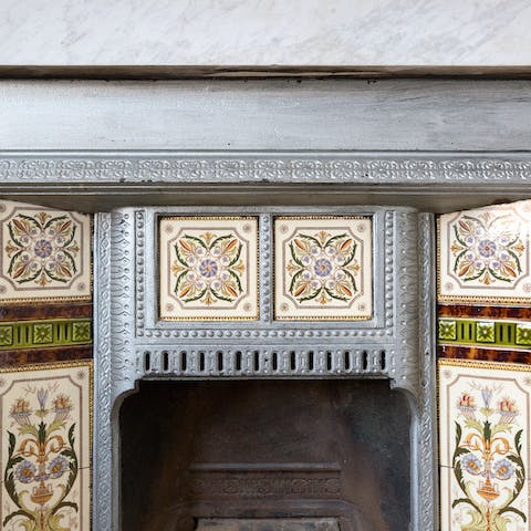 The array of fireplaces