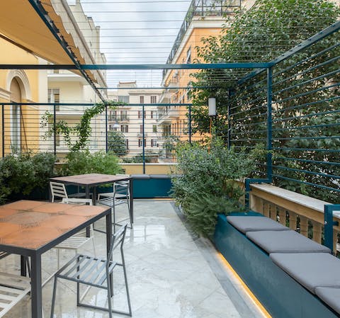 The communal terrace