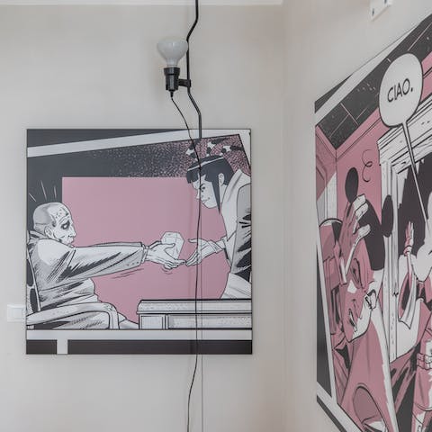 Comic book-inspired art