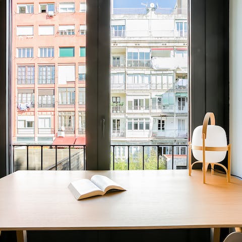 A bright workspace