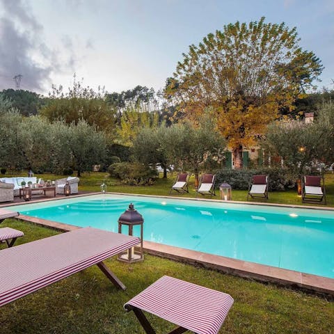 Cool off on hot, summer days  in the vast, turquoise pool