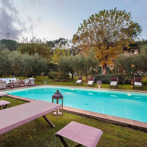 Cool off on hot, summer days in the vast, turquoise pool