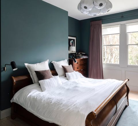 The solid oak bed frame
