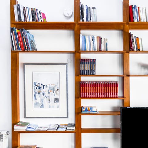 The well-stocked bookshelf