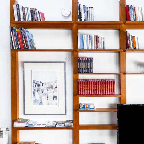 The well-stocked bookshelf