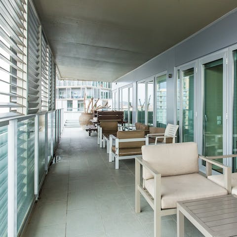 The big private balcony