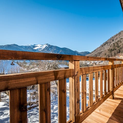 Grab a bottle of wine from the wine fridge and enjoy a nightcap on the balcony