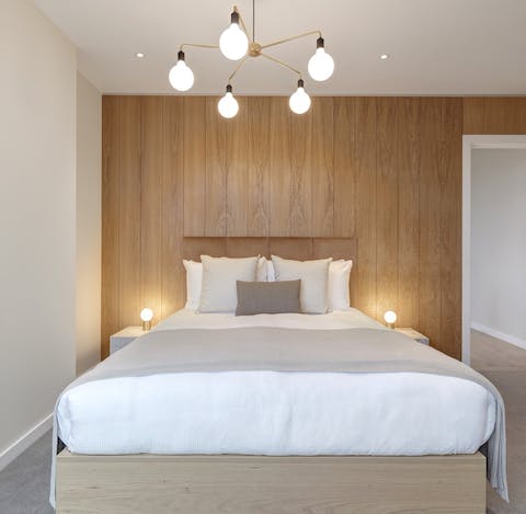 The wood panelling