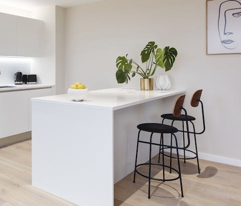 The stylish breakfast bar