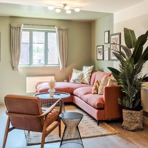 Relax with a good book as natural light floods into the home