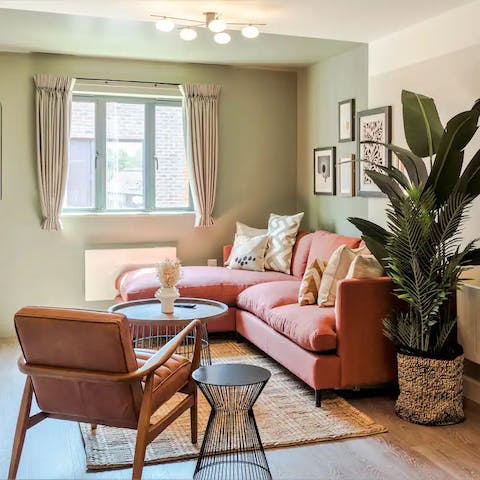 Relax with a good book as natural light floods into the home