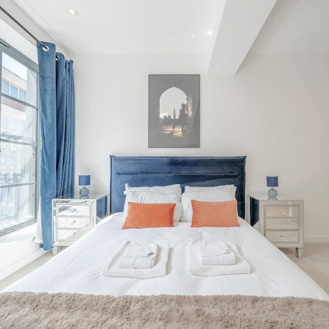 Rest up in the contemporary bedrooms after your adventures