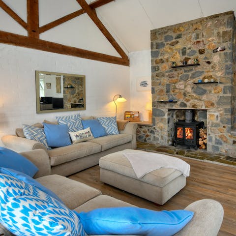 Cosy up around the fire on those days when the wind whips in off the Irish Sea