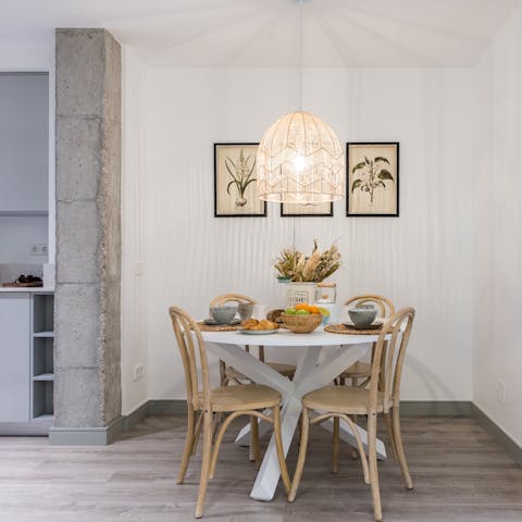 The chic dining area