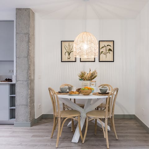 The chic dining area