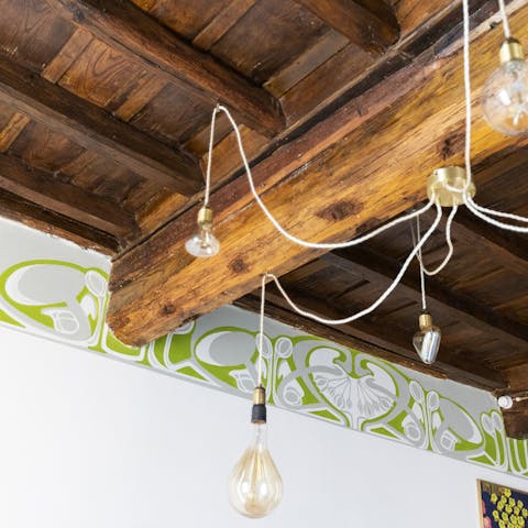 Original wooden beams