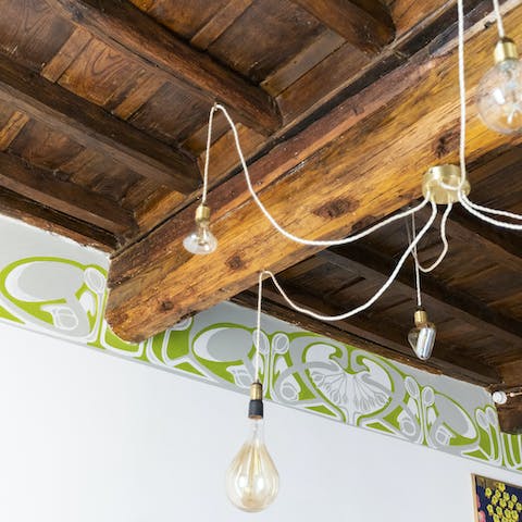 Original wooden beams