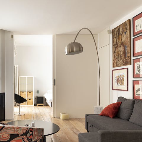 A Castiglioni-style lamp