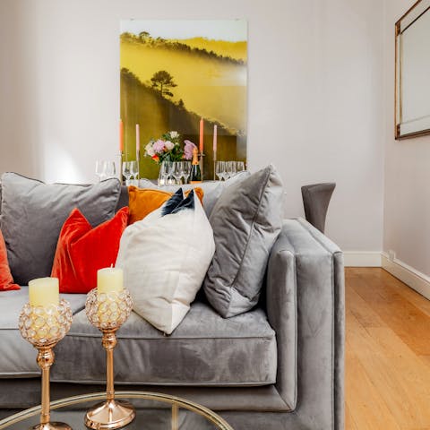 Relax in the with a glass of wine after a day of touring the city